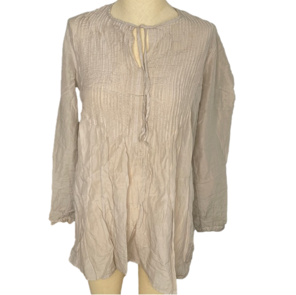 CP Shades Vanilla Cotton Silk Tunic Top Small
